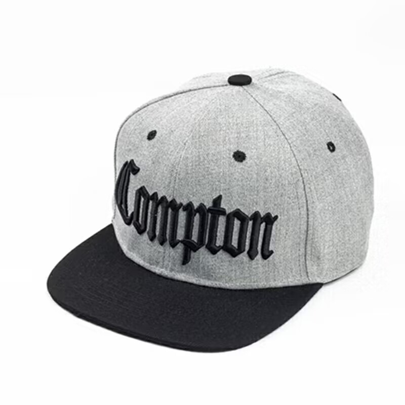 Chapeau Hip Hop Hip Hop à la mode pour hommes et femmes, casquette plate décontractée réglable Compton, chapeau à rabat_voghion.com