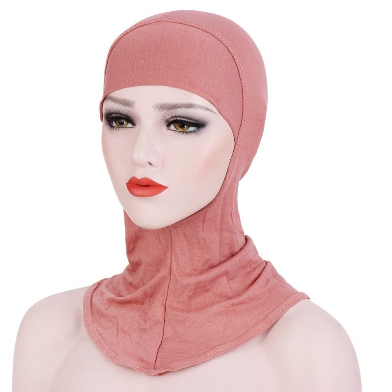 Südostasiatescht Modal Hijab Damen Hijab Monochrom ethnescht Stil merceriséiert Kotteng Ënnerhut Hijab Hutt_voghion.com