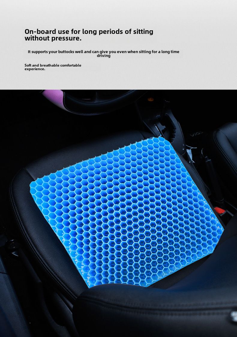 Almofada de verão para carro, tapete fresco, respirável, malha de favo de mel, almofada de gel, água fria, sedentário, não cansado, capa de almofada para carro_voghion.com