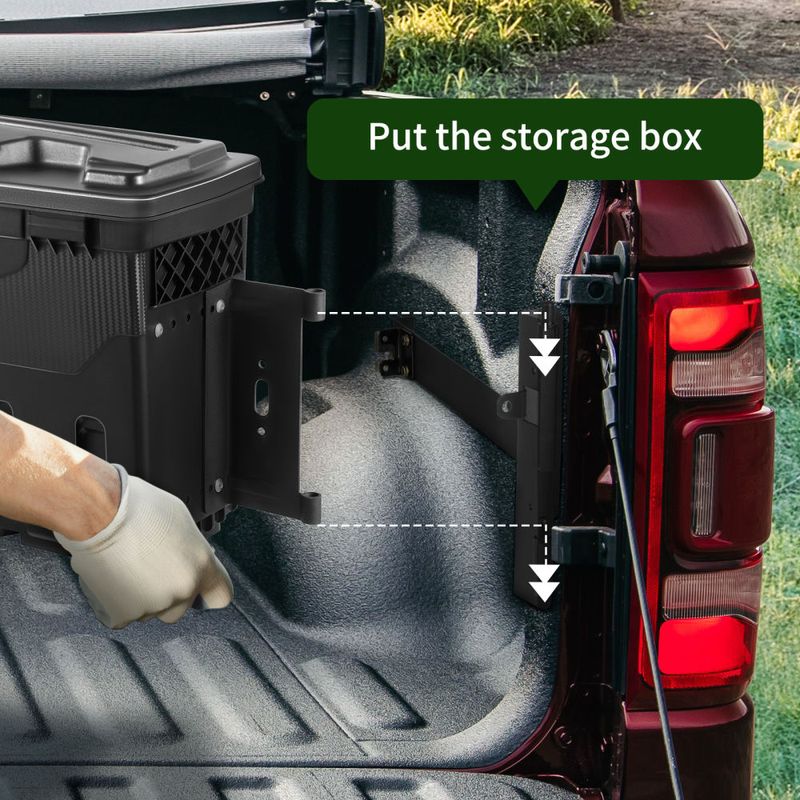 VEVOR Truck Bed Storage Box, Lockable Lid, Waterproof ABS Wheel Well Tool Box 6.6 Gal/20 L with Password Padlock, Compatible with Dodge Ram 1500 2019-_voghion.com