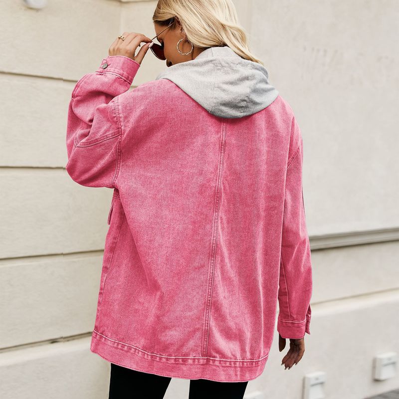 villsäiteg schlank retro klassesch locker Denim Casual Jacket Top fir Fraen_voghion.com