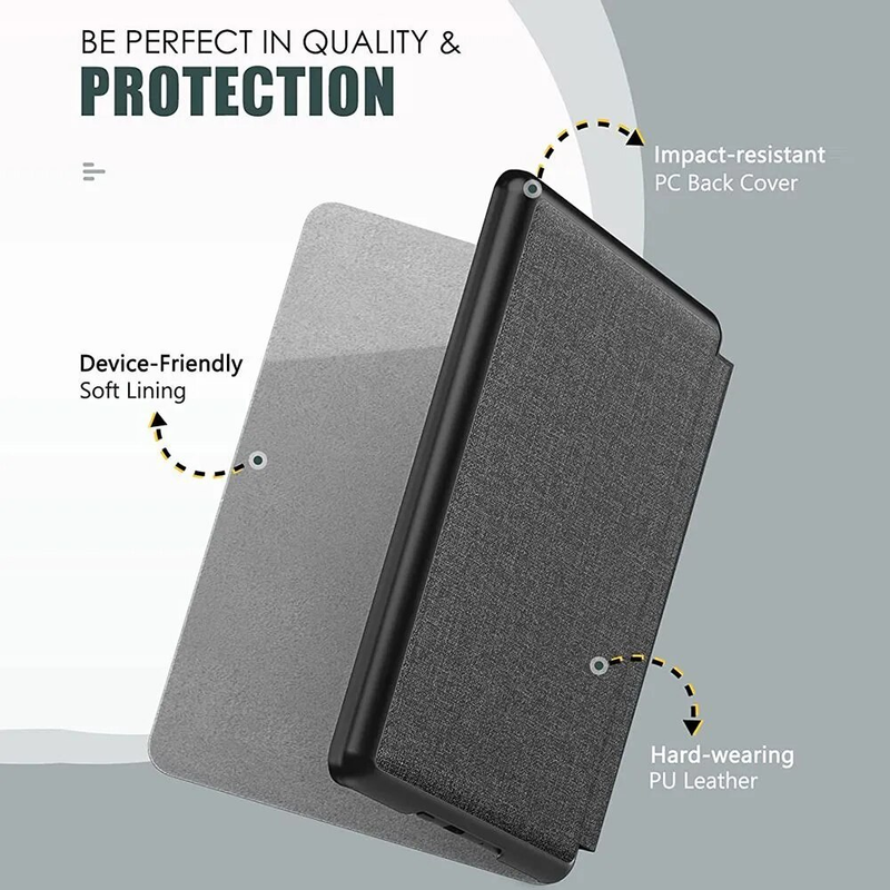 Wake/Sleep Protective Shell Smart Cover PU-nahkainen suojakotelo, 6,8 tuumaa Kindle Paperwhite 5:lle 11. sukupolvi 2021_voghion.com