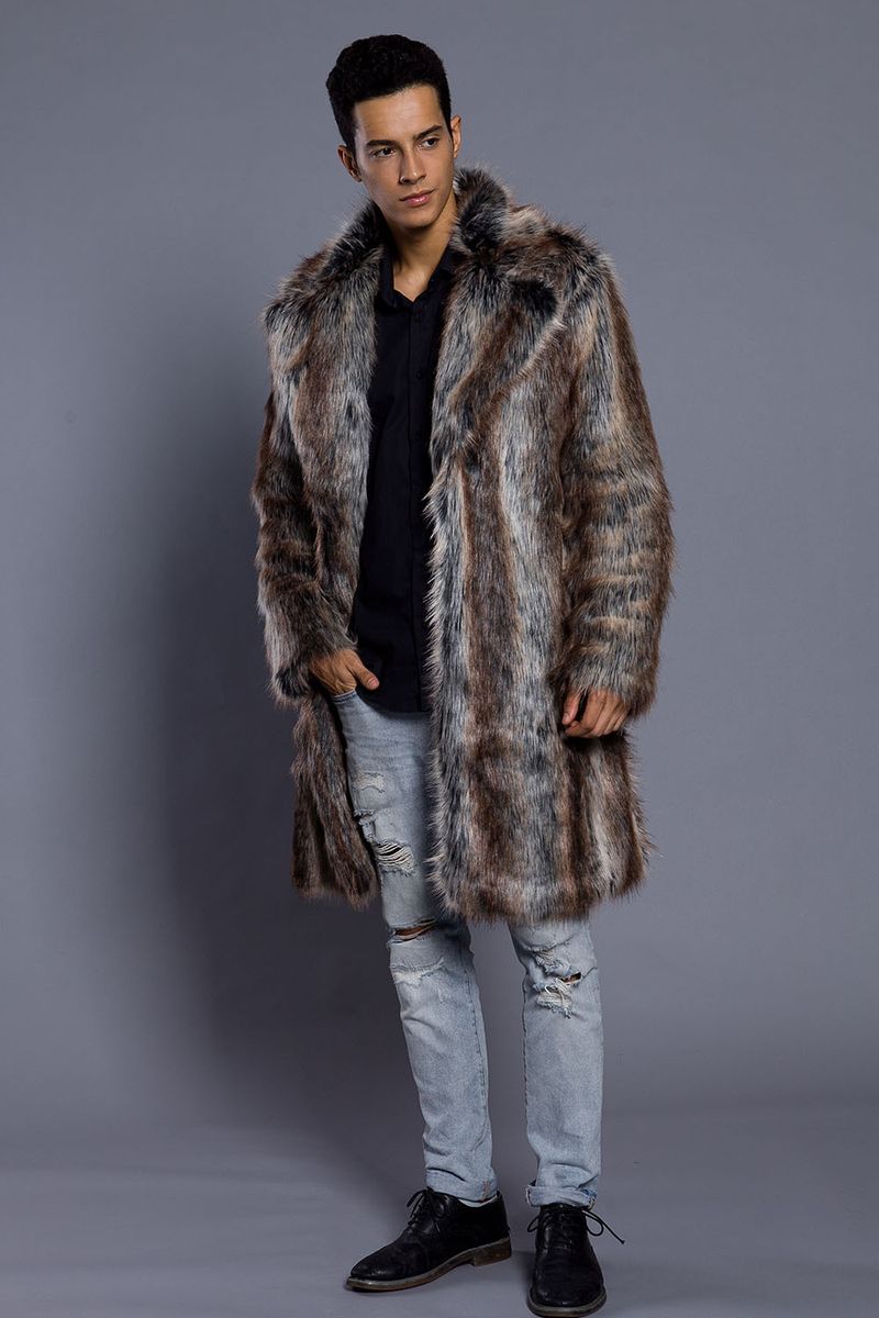 Herrenbekleidung Pelzmantel Herbst und Winter neuer Stil ganzer Nerzanzugmantel dick warm große Größe lockerer Freizeitmantel_voghion.com