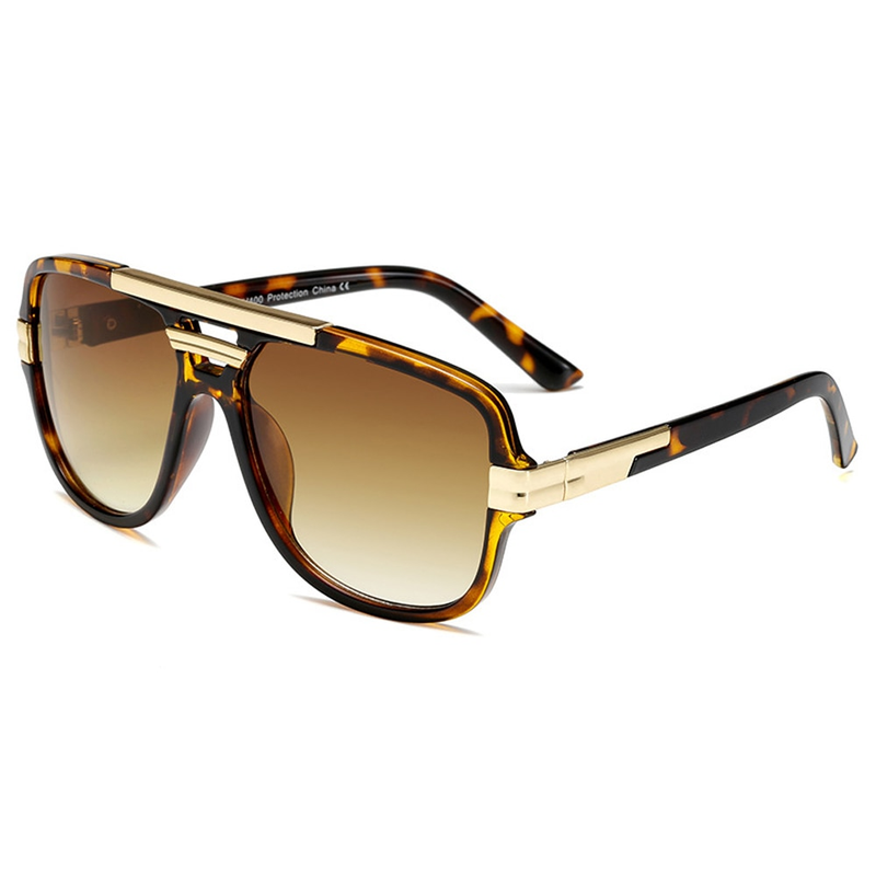 XaYbZc Markendesign Männer Sonnebrëller Vintage Männer Quadrat Sonnebrëll Gradient Sonnebrëll UV400 Schieten Gafas de sol hombre_voghion.com