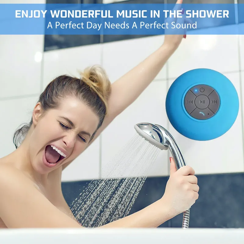 Draadloze waterdichte Bluetooth-luidspreker met zuignap voor auto- en douchegeluid_voghion.com