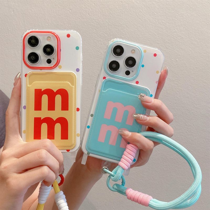 MM Wave Point New Hanging Rope Card Bag Suitable For Iphone 16 Phone Case, IPhone 15 Transparent, 14 Pro Niche, 13/11_voghion.com