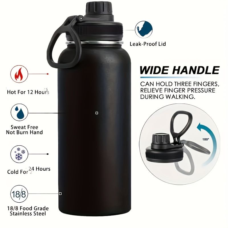 Stainless Steel Double-layer Vacuum Insulation Kettle With Leak-proof Nozzle Cover - Heat Retention For 12 Hours/cold Drink For 24 Hours_voghion.com