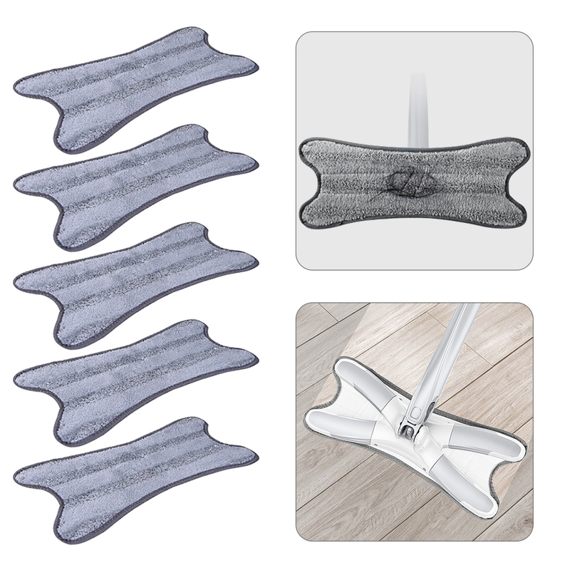 Microfiber Washable X-type Butterfly-shaped Cleaning Tools Mop Rag Smudge Removal Mops Pads Replacement Flat Cleaning Cloth_voghion.com