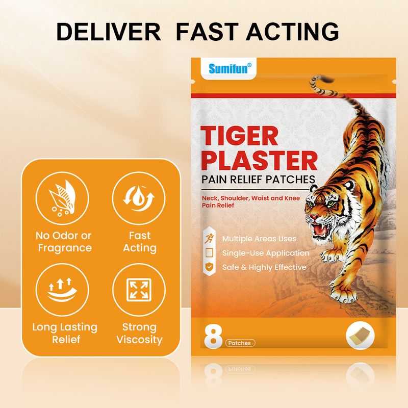 Sumifun English Tiger Equipment Brand Far Infrared Relieving Patch Joint Discomfort And Muscle Pain K00000 1_voghion.com