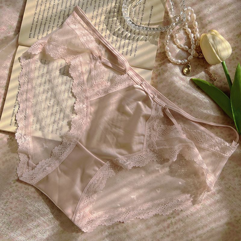 Braguitas triangulares de encaje sexys y finas de verano para niñas 2025d, pantalones cortos de malla transpirables que se ajustan a la cadera_voghion.com