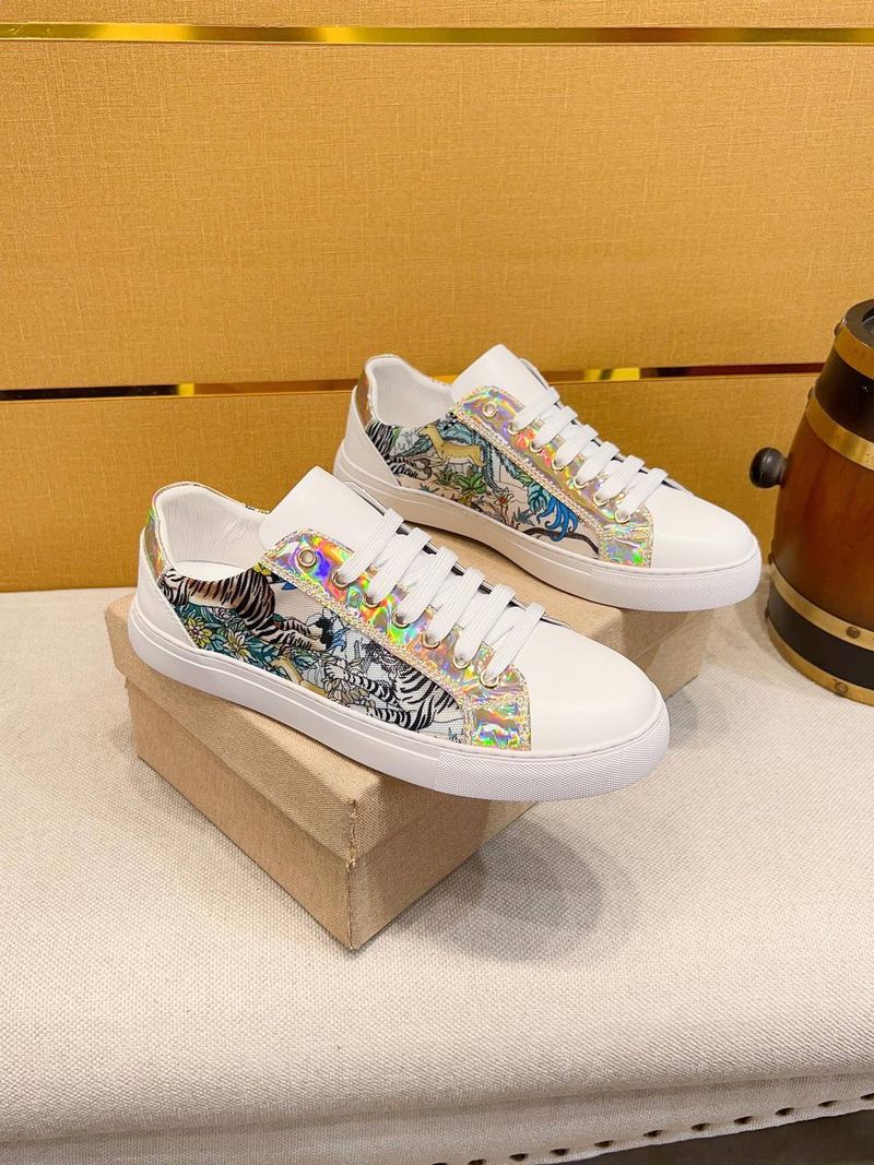 New Style White Korean Style Trendy Tiger Design Casual Sneakers For Men New Spring And Autumn Men's Shoes_voghion.com