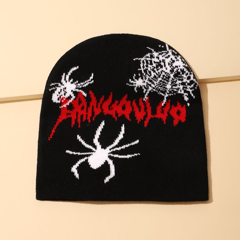 Koreanische Strickmütze mit Spinnenmuster – Trendige, warme und lässige Mütze für Outdoor-Aktivitäten und Reisen._voghion.com