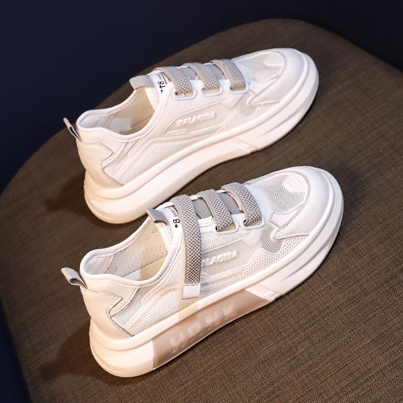 Breathable White 2025 New Summer Mesh Casual Heightening Thick Bottom Sports Shoes Fashionable Hundred_voghion.com