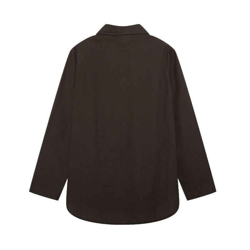 Damenbekleidung Zweiteiliges Set für Damen mit langärmeligem Revers und lässigem Frühlings- und Herbstanzug in einfarbiger Hose mit weitem Bein_voghion.com