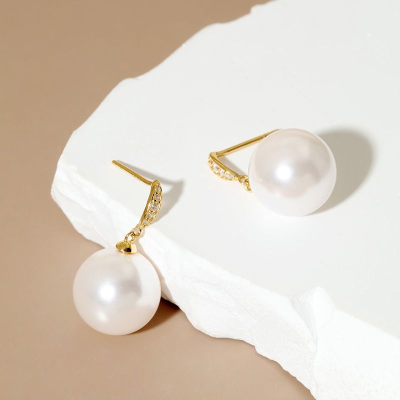 Brincos de pino Prata esterlina Zircão Pérola Brincos Nicho Minimalista All-match Retro Elegante Jóias Estilo Coreano Feminino High-end Sense_voghion.com
