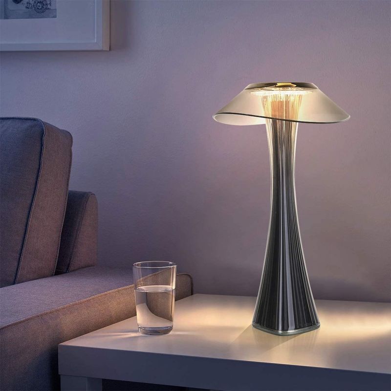 Glitzerlife LED Tischlampe Touch Dimmbar - 3000-6500K Weiß Nachttischlampe Mit Akku Innen Und Außen Beleuchtung Tagbare Tischleuchte Aufladen Mit USB_voghion.com
