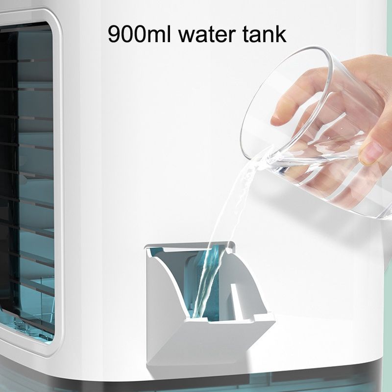 Desktop Mini Kaltluftventilator Home Luftbefeuchter Dual Spray Klimaanlage Ventilator ohne Stecker_voghion.com