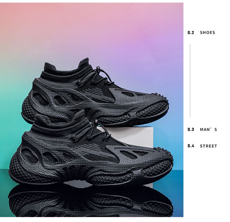 Atmungsaktives Mesh für den Sommer für Männer 2025 Neue, dickbesohlte, vielseitige Fllyknit-Sneakers, weich, höhenverstärkend für Jugendliche, Papa, trendig_voghion.com