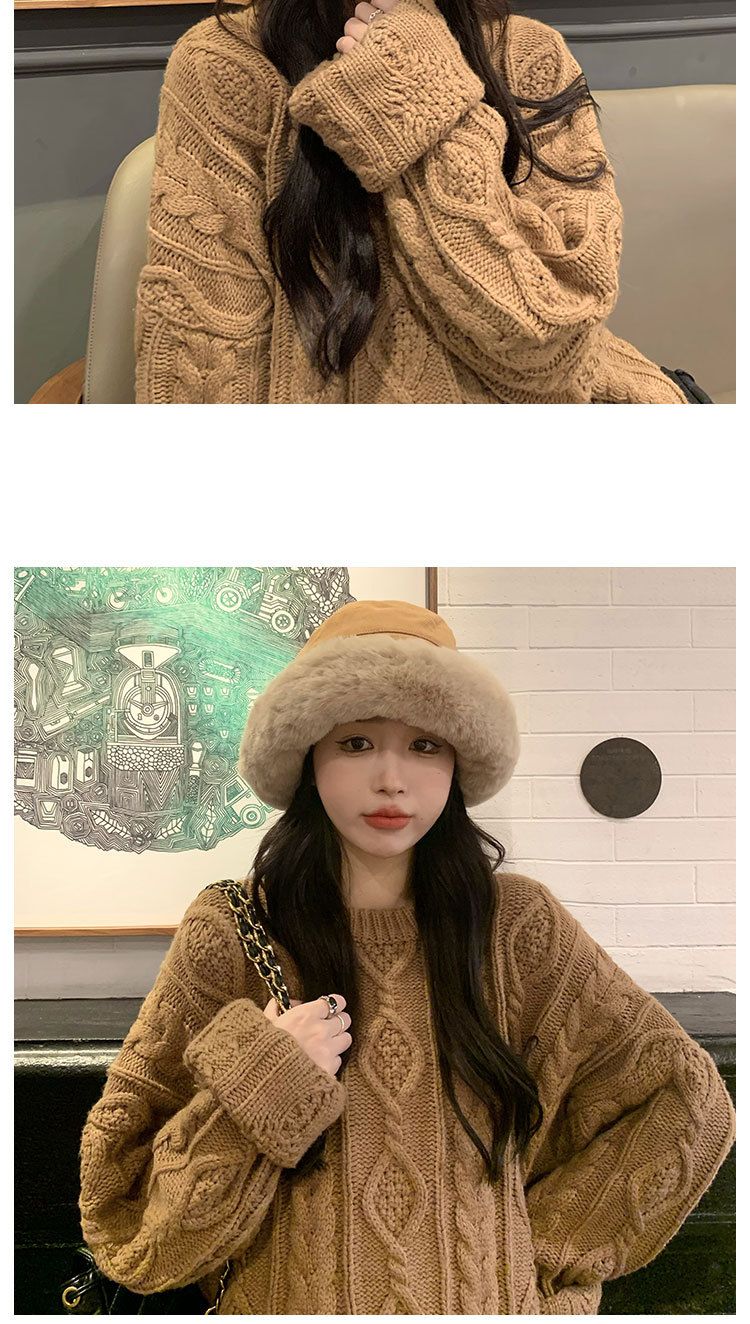 Sonbahar Ve Kış Kalın Peluş Şapka Çocuk Peluş Kova Şapkası Yuvarlatılmış Kenarları Zarif Ve Rüzgar Geçirmez Sıcak Kulak Korumalı Havza Şapkası_voghion.com