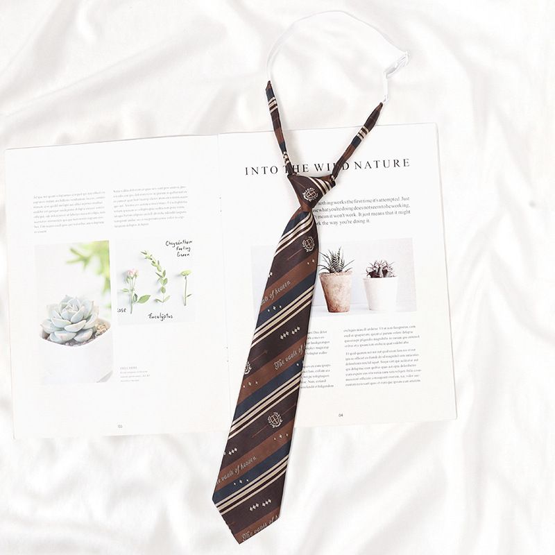 Papillon da uomo, da donna, in tinta unita, a righe, a quadri marroni, senza nodo, color caffè_voghion.com