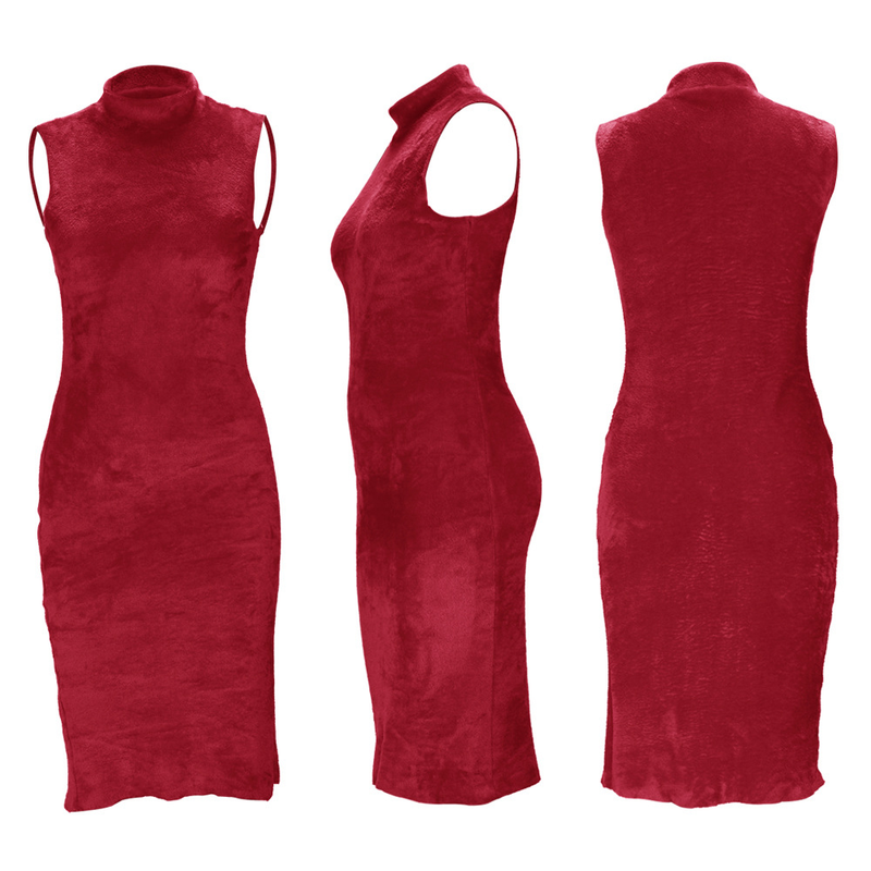 Women's clothing temperament dress and coat two-piece fashion loose long cardigan velvet suit_voghion.com