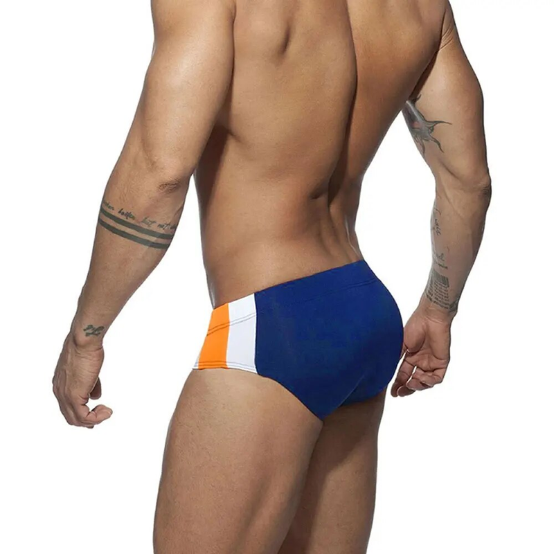 Herren Badehose mit niedriger Taille, Badeshorts, Sport-Strandhose, Bademode, sexy Anzug für Surfsport_voghion.com