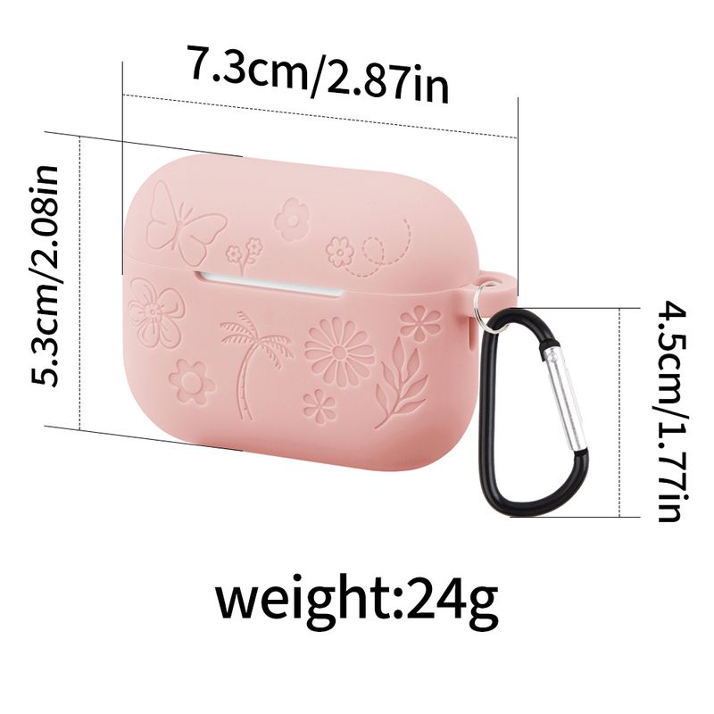 Custodia con motivo a farfalla e fiore 3D per AirPods Pro 3 2025, morbida custodia in silicone con motivo a cartoni animati per AirPods Pro3, custodia con gancio_voghion.com