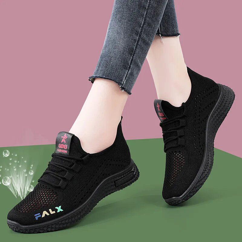Mesh Sports Shoes For Women, Spring/summer/autumn 2025 New Breathable Mesh Casual Shoes, Lightweight And Soft Soles_voghion.com