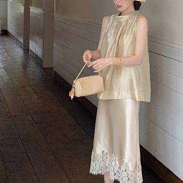 Elegantes, ärmelloses Top mit Umlegekragen für Damen – Sommer 2025, neu, leicht, hochwertig, französischer Stil, atemberaubend_voghion.com