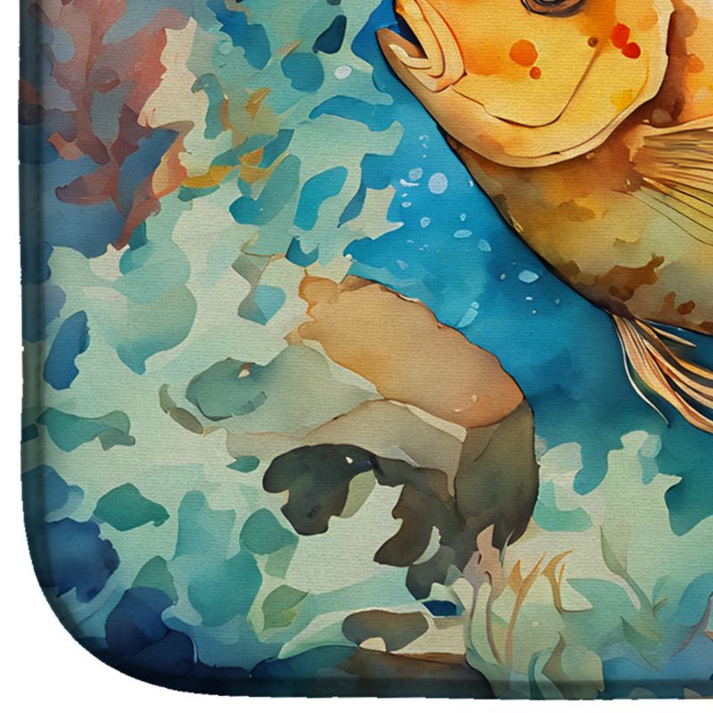 Flounder Dish Drying Mat Absorbent Dish Drying Mat Pad for Kitchen Counter Dish Drainer Mat for Countertop, 14 x 21", Multicolor_voghion.com