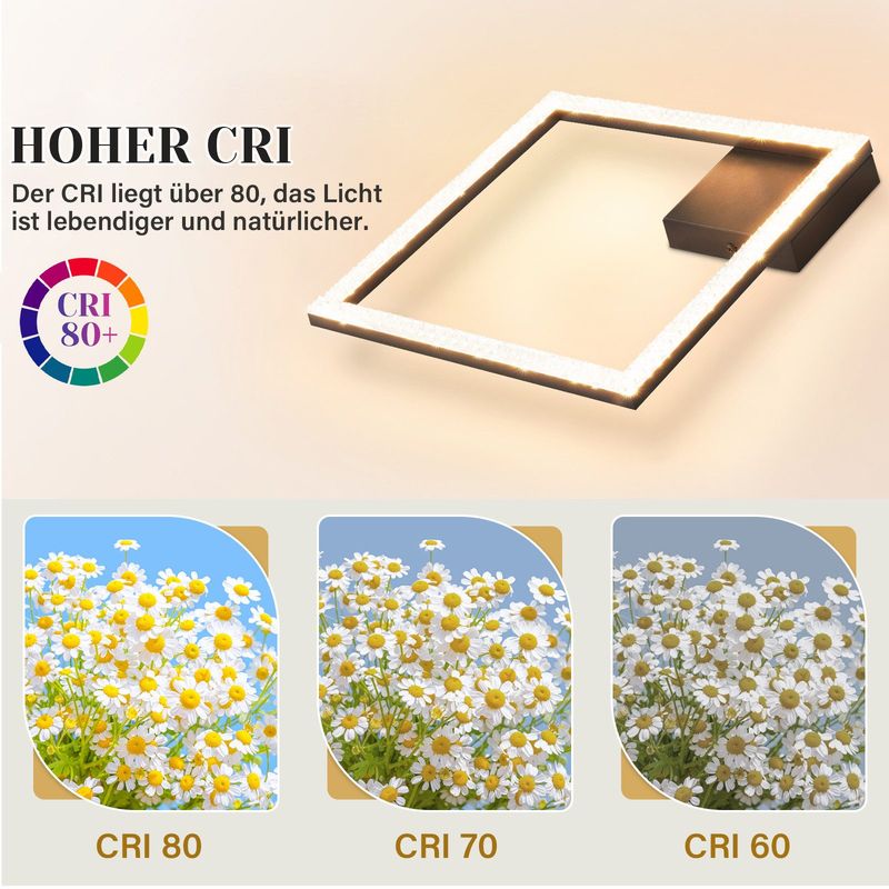 Glitzerlife Deckenleuchte Schwarz LED Deckenlampe - 12W Flurlampe Modern Warmweiß Schlafzimmerlampe Modern Design Deckenbeleuchtung Ür Küche Flur_voghion.com