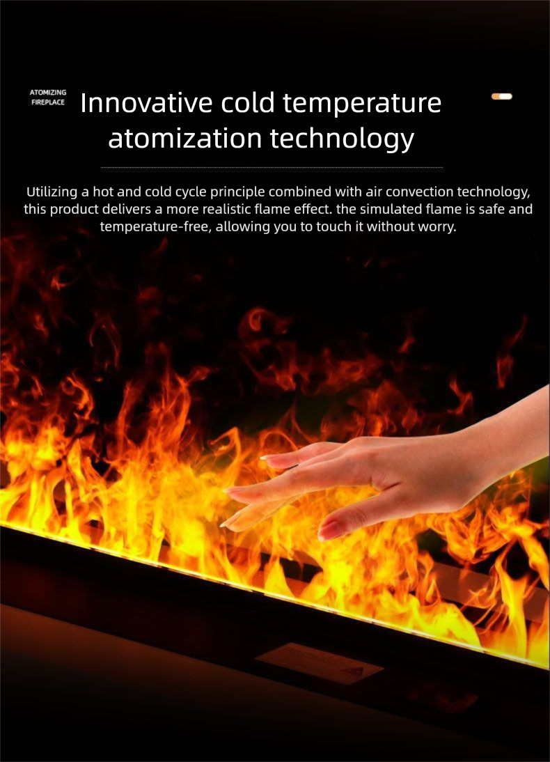 Home 3D Atomized European Style Embedded Electronic Fireplace Simulated Flame Internet Celebrity TV Decorative Cabinet_voghion.com