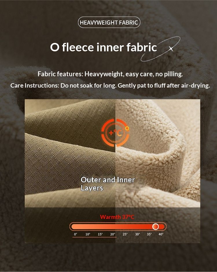 001 Veste d'hiver décontractée et chaude softshell doublée polaire style montagne pour le travail, idéale pour les sports de plein air, pour hommes, femmes et couples._voghion.com