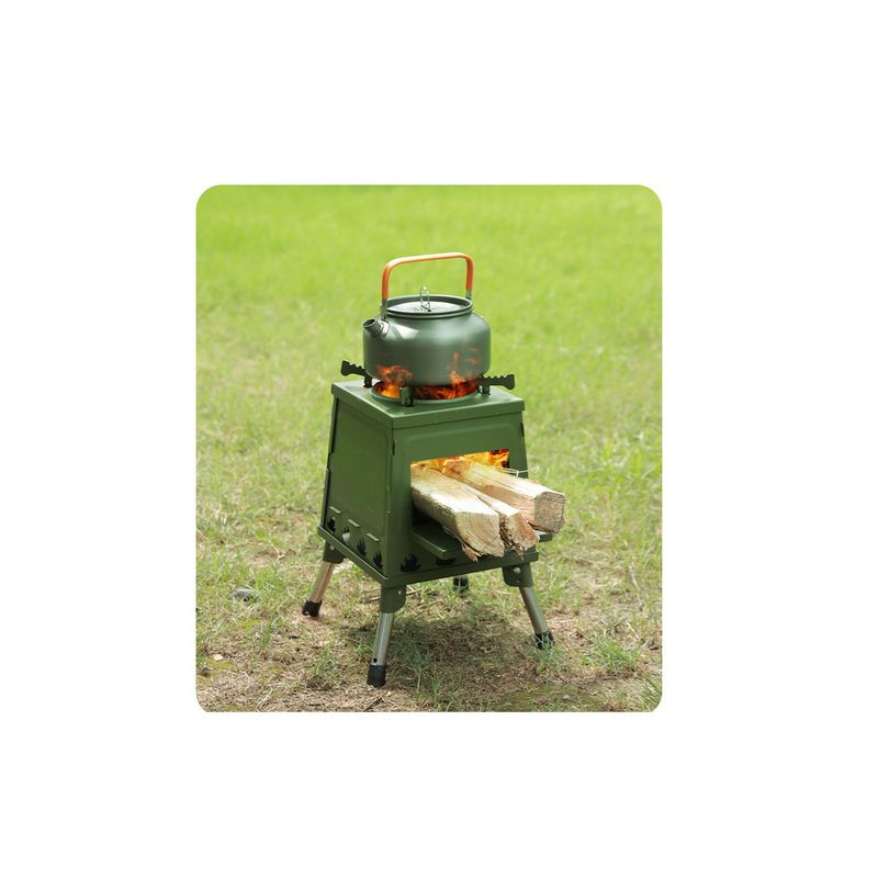 Brennholz Outdoor Tragbare Camping Kochen Faltbare Topf Innen Heizung Feuer Herd_voghion.com