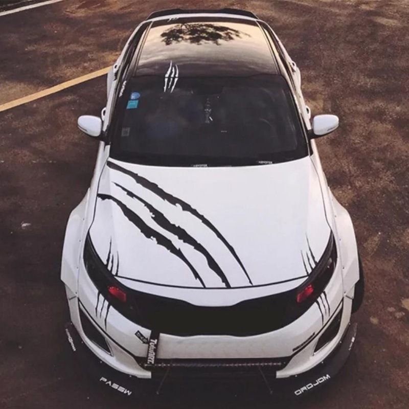 Autocolant decorativ pentru capota mașinii, rezistent la apă, cu gheare, pentru motor, fantomă, trend, zgârieturi, Decal_voghion.com