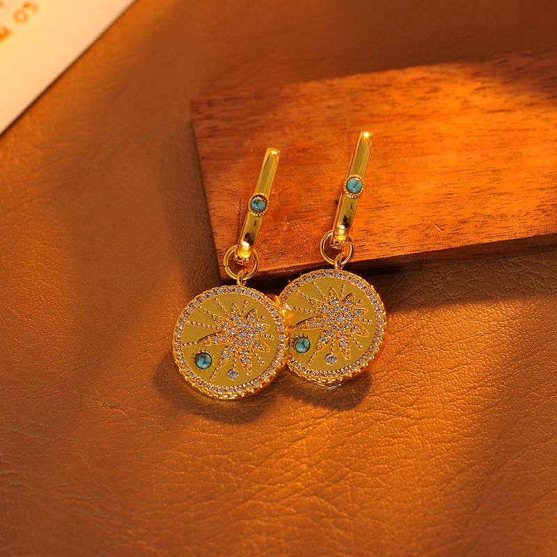 Damenohrringe Yang Zi im gleichen Stil, neue luxuriöse High-End-Meteor-Hängeohrringe, modisches Design mit Hexagramm-Stern_voghion.com