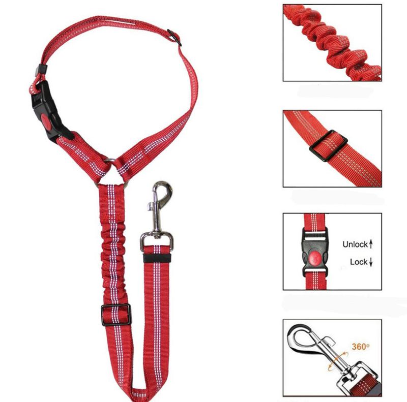 Liefert Haustier Auto Sicherheitsgurt einziehbare Leine Walking Dog Tether Seil_voghion.com