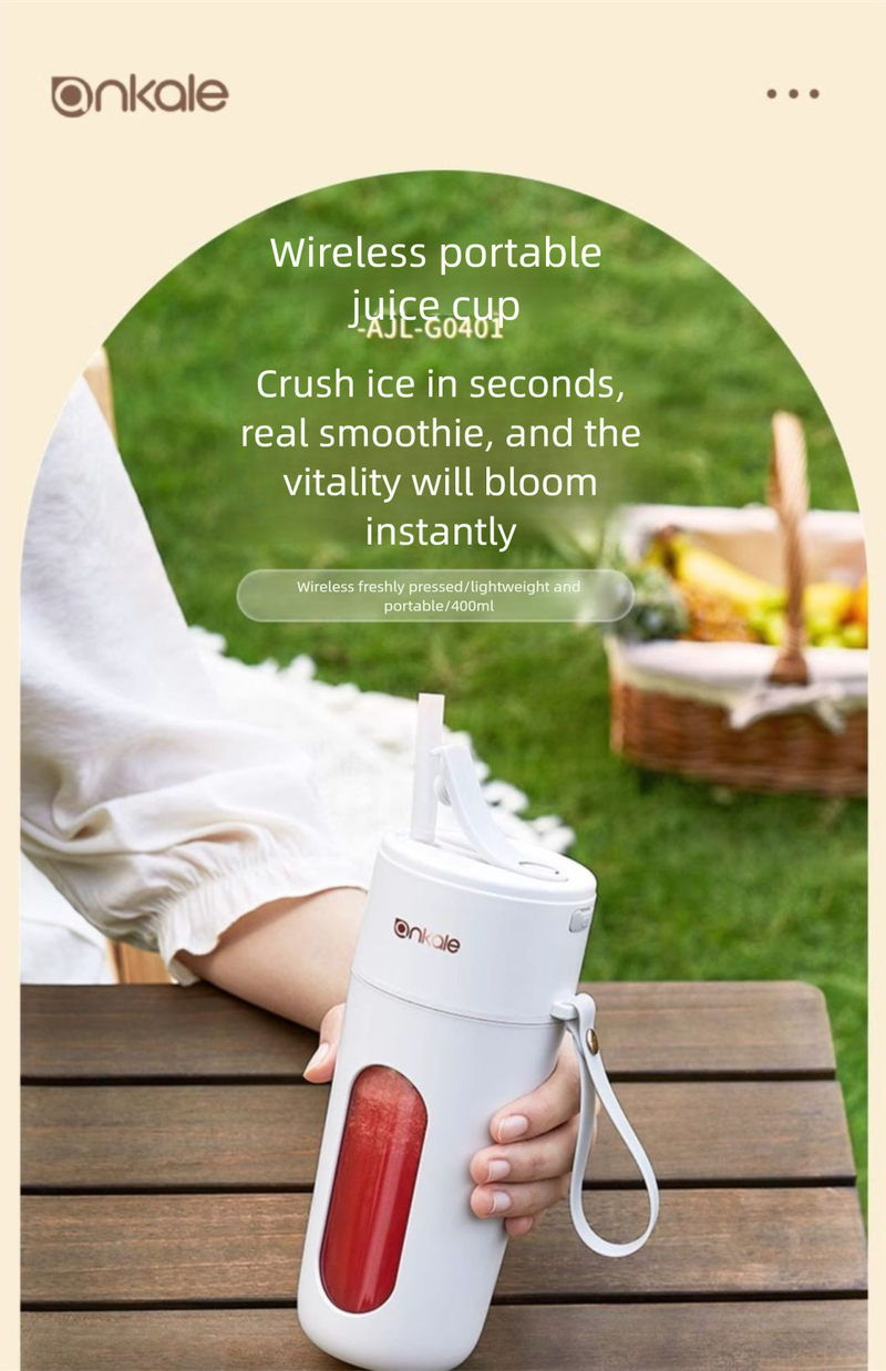 Ankale Small Portable Household Multifunctional Mini Electric Juice Cup Fruit Juicer_voghion.com