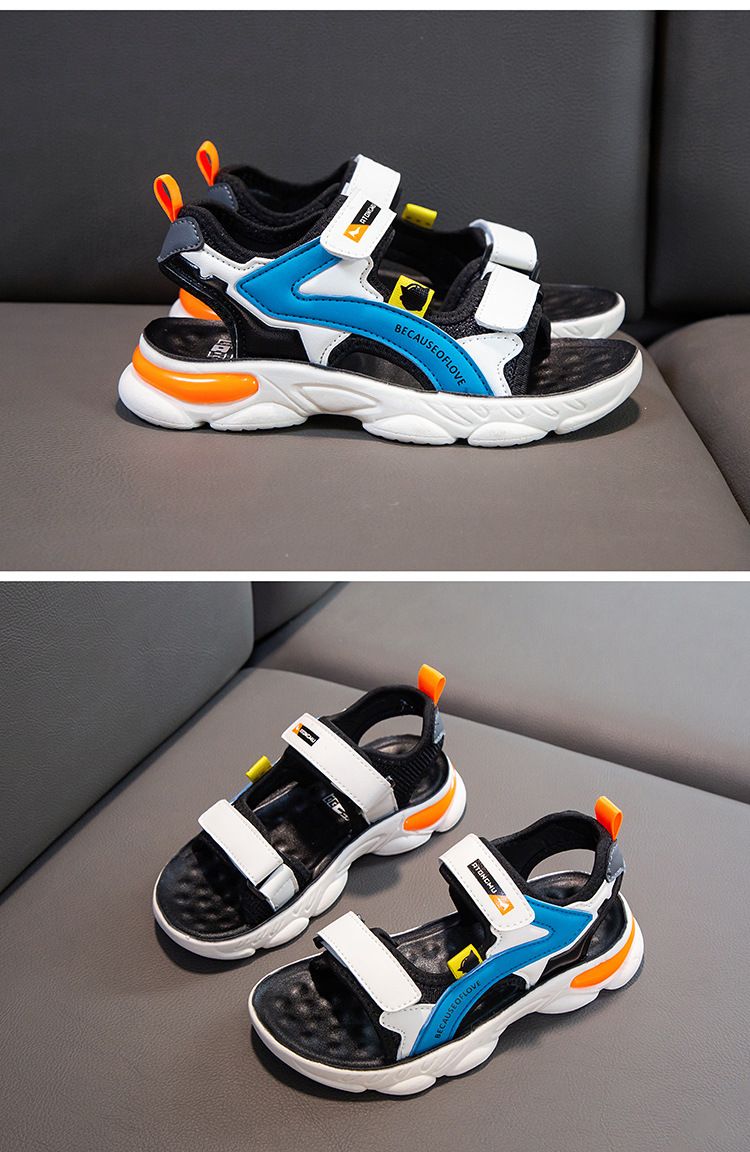 Mother Kids Summer Open Toe Polyurethane Soft Soled Student Sports Sandals Korean Version Boys And Girls Beach Shoes Trend_voghion.com