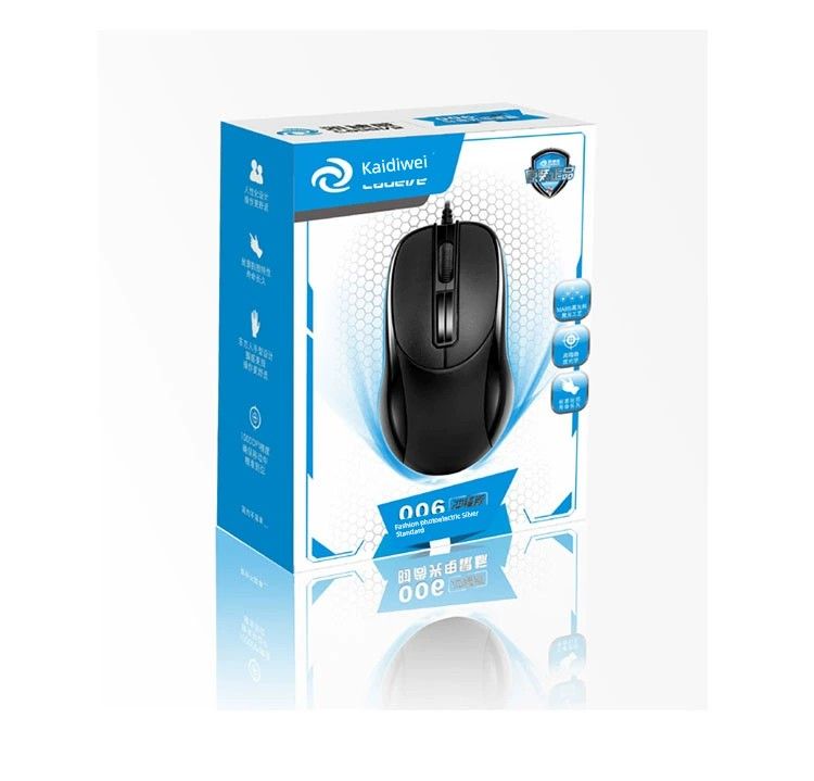 Kaidiwei 006 Business Home PS2 Rund USB-mus med kabel och öppning_voghion.com