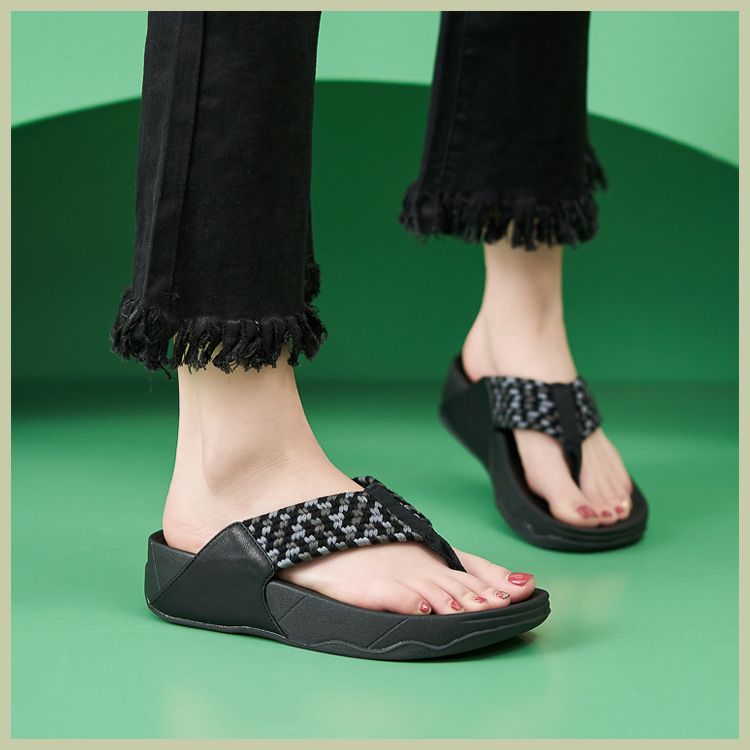987-42024 Nya sommarsandaler Damernas lätta sportstil Bekvämt gummiband Stora tofflor med tjock botten_voghion.com