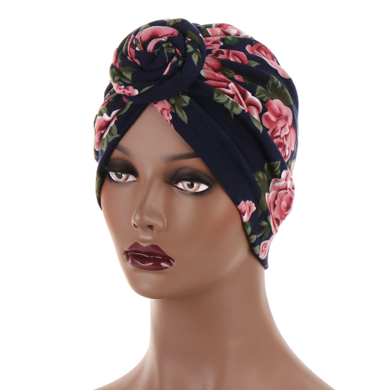 Snail Flower Spiral Turban Hat Multicolor Baotou Small Hat Fashion Bottoming Turban Hat_voghion.com