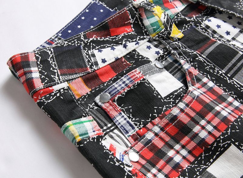 High-end 3D-jeans, witte slim fit, kleine rechte buis, katoenen elastische print, veelzijdige en minimalistische herenkleding_voghion.com