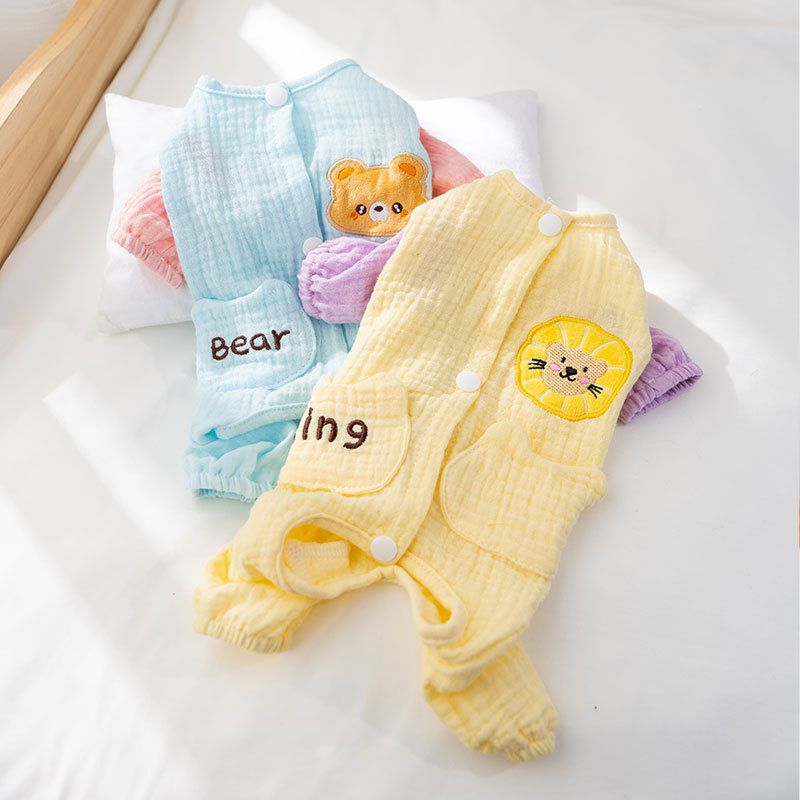 Spring Summer Double-layer Cotton Soft Gauze Four Legged Bag Small And Medium-sized Dog Air-conditioned Clothes, Cat_voghion.com