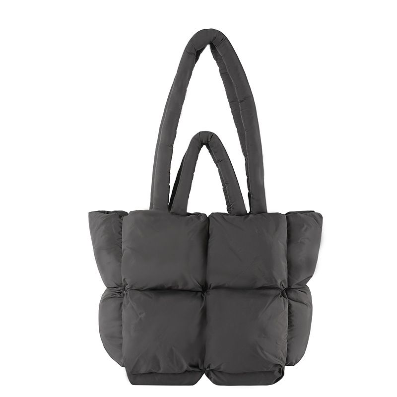 Neue Tote Puff für Damen – Großes Fassungsvermögen, weiche, hochwertige Baumwollpolsterung, stilvolle und vielseitige Schultertasche_voghion.com