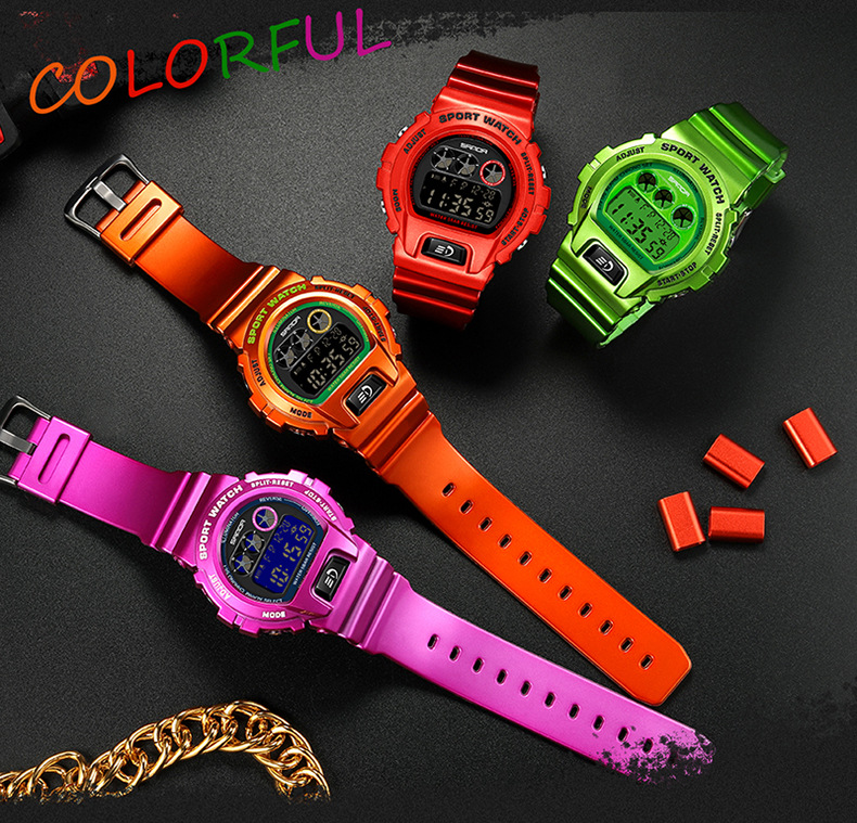 Sanda dopamina elettronica per studenti e studentesse, orologio impermeabile alla moda, tendenza multifunzionale 2017_voghion.com