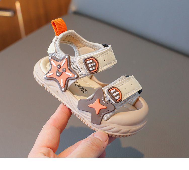 Sandali da spiaggia per bambini 2024, nuovi sandali da spiaggia con suola morbida per bambini, da 1 a 3 anni, scarpe da bambina, fascia per capelli 2_voghion.com