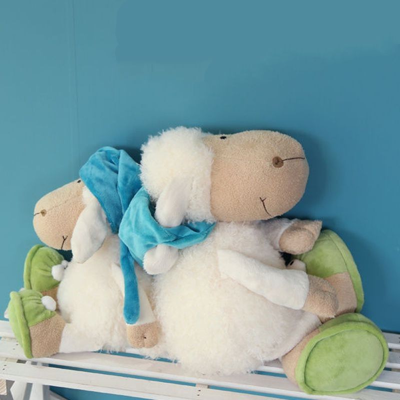 Sheep Plush Cute Hooded Doll For Kids Soft And Snuggly Sheep Sleepy Toy_voghion.com