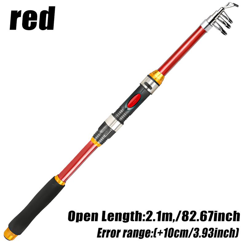 Vierfarbiger Köder Outdoor All-Water Area Universal Fiberglas Reise Teleskop Praktische Angelrute_voghion.com