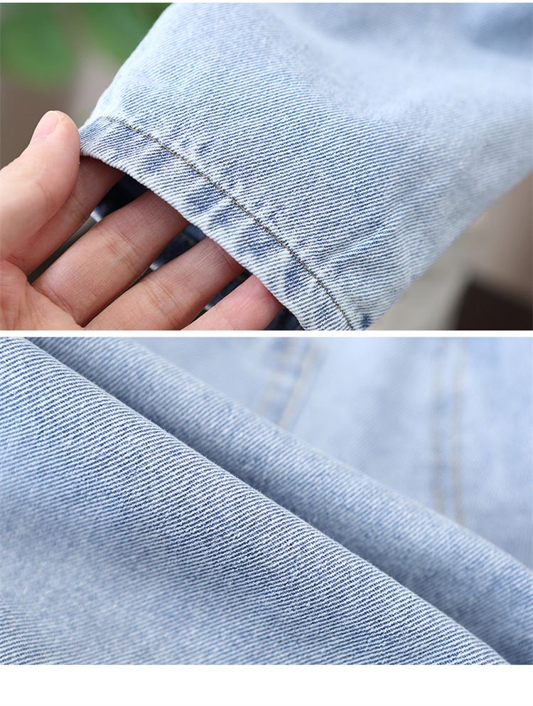 Mãe e crianças jeans primavera infantil 2024 nova primavera meninos primavera e outono estilo rasgado calças de bebê para crianças médias e grandes all-match_voghion.com